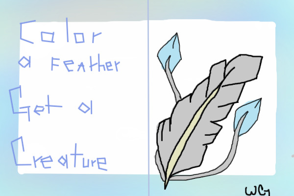 Color a Feather, Get a Creature!