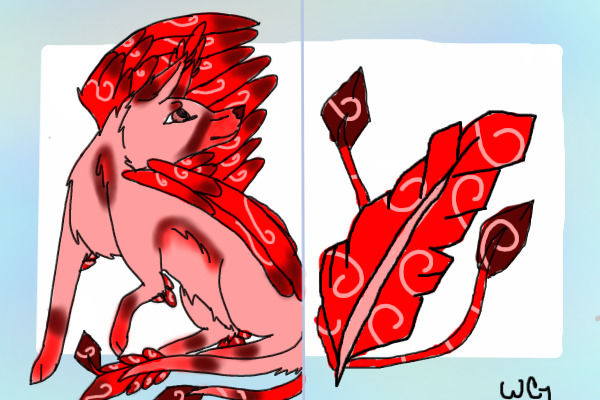 Marshmellow Feather Creature X3
