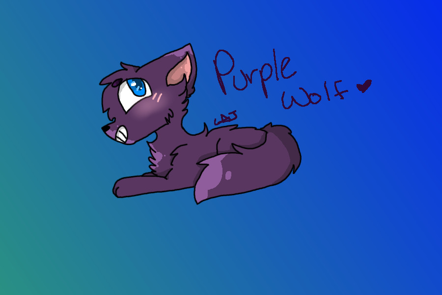 Purple wolf baby