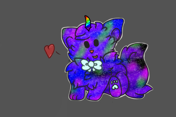 Cute lil galaxy unicorn dog