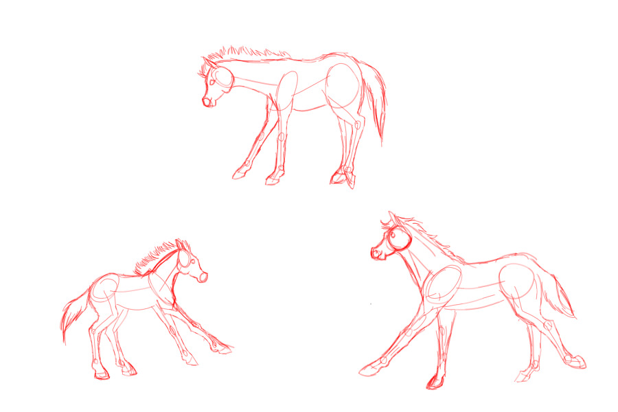Quick Foal Sketches