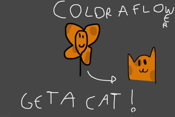 Color a flower, get a cat!