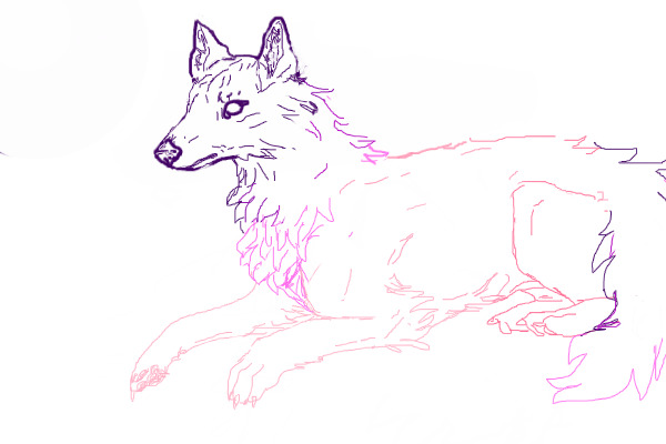 (Wont be finished) Sketch of wolf-thing