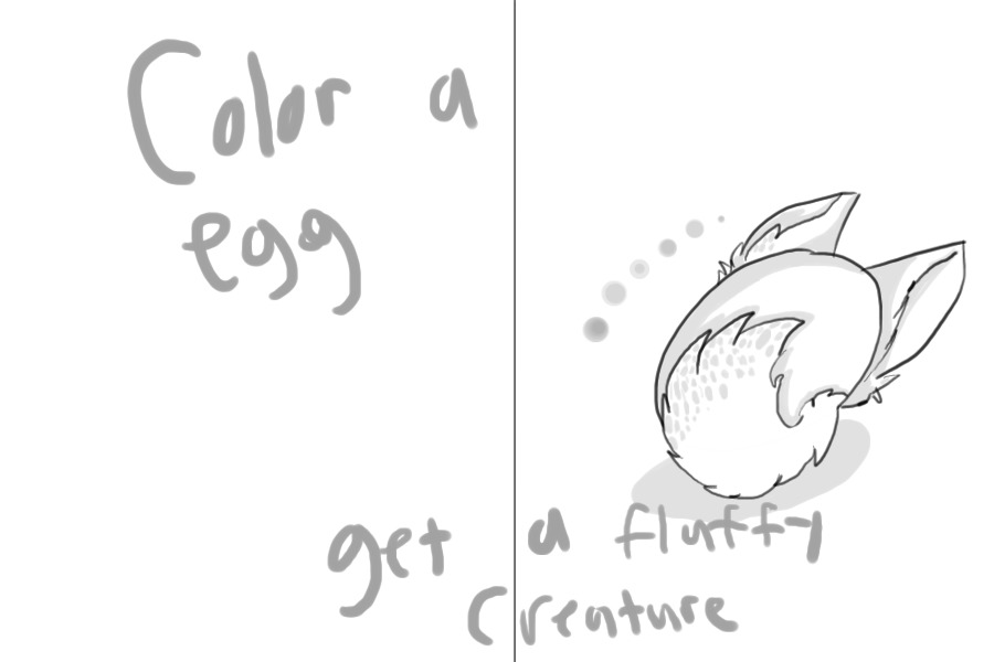 Color a egg, get a fluffy creature