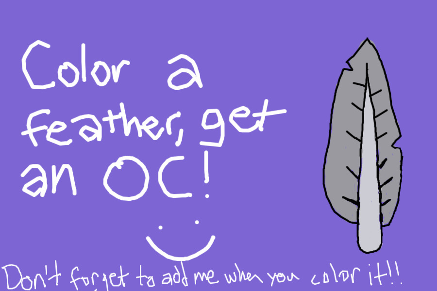 Color a Feather, Get an OC!