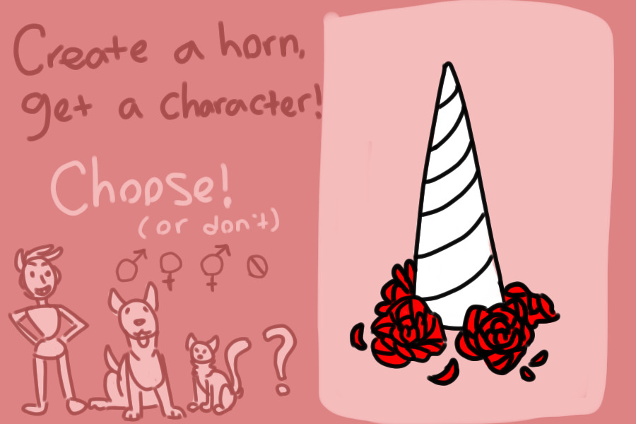 Create a horn, get a character! slow ; w ;
