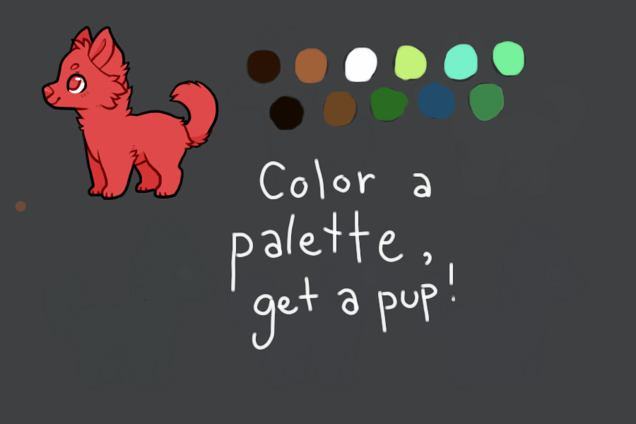 coloured in palette