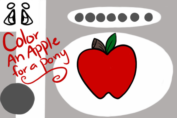 color an apple for a pony!