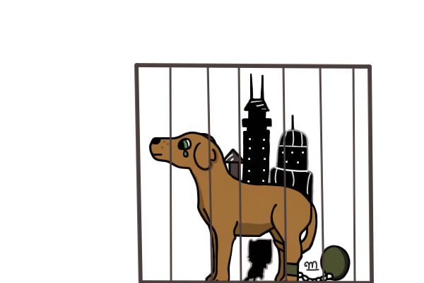 Brown Caged