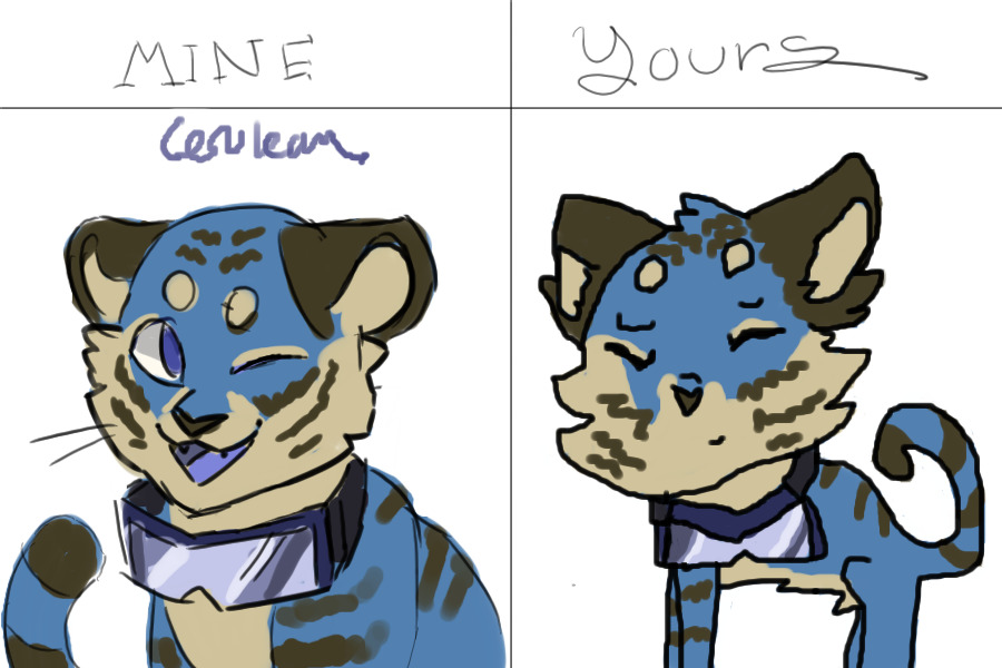 Mine Yours colored in