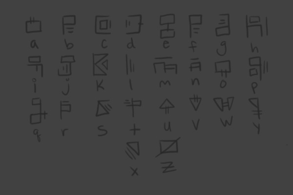 a fake alphabet