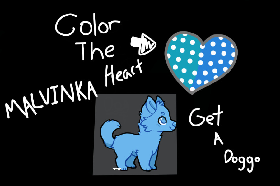 Color the Heart Dog C: