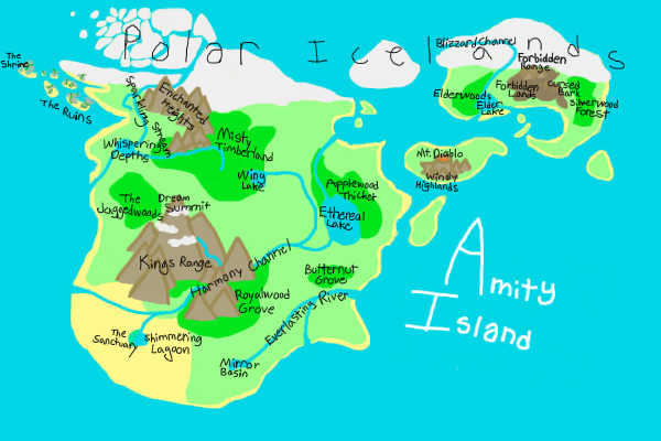 Amity Island (With Landmarks)