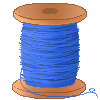 bright blue thread