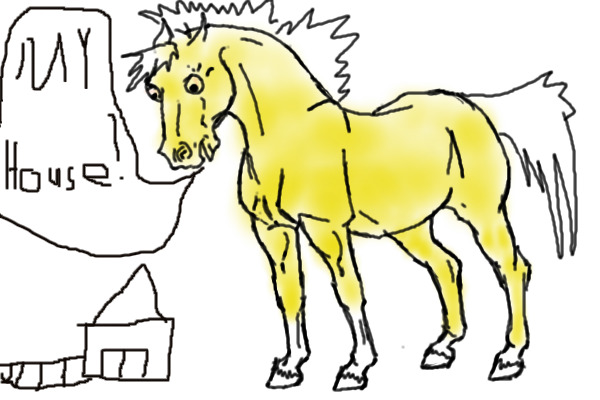 Scared horse
