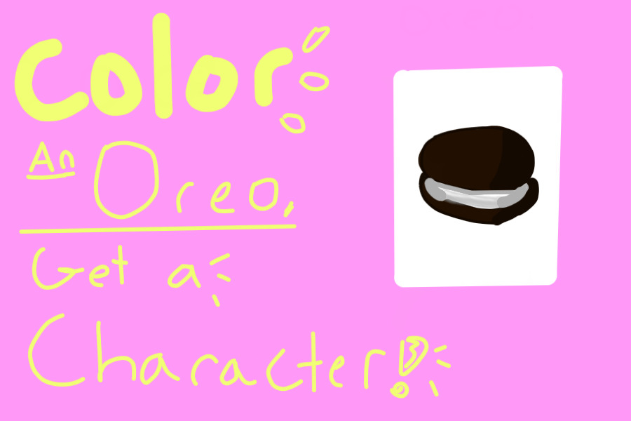 color an oreo get a character!