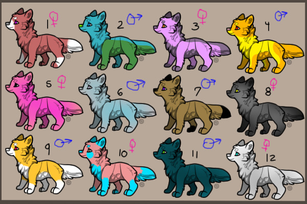 Wolf Adoptables (Closed)