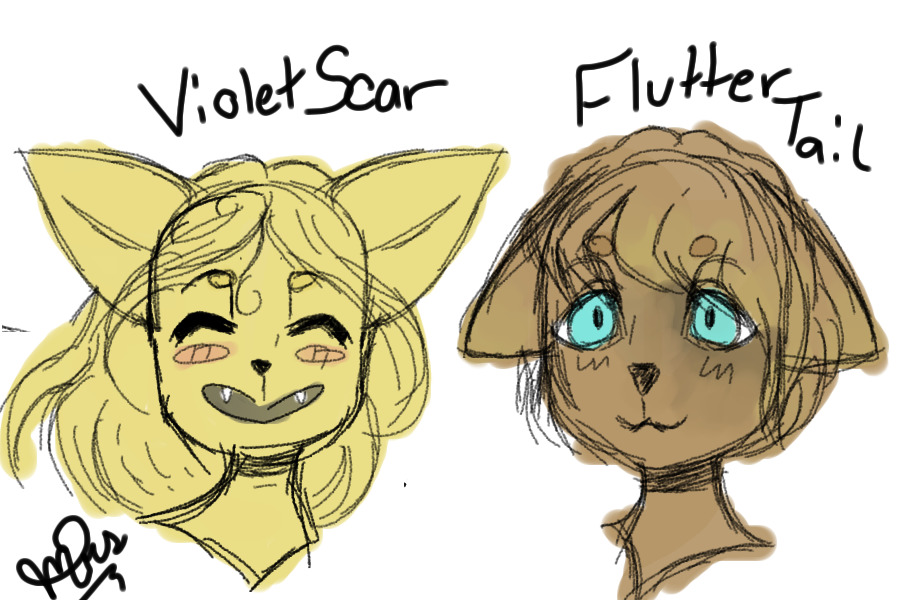 VioletScar and FlutterTail~