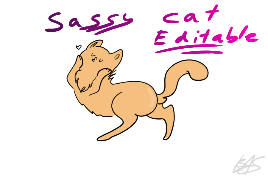 Sassy Cat Editable