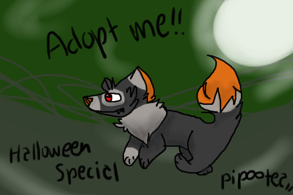 peppermint ∞ tea,,'s first Halloween colour-in adoptable <3