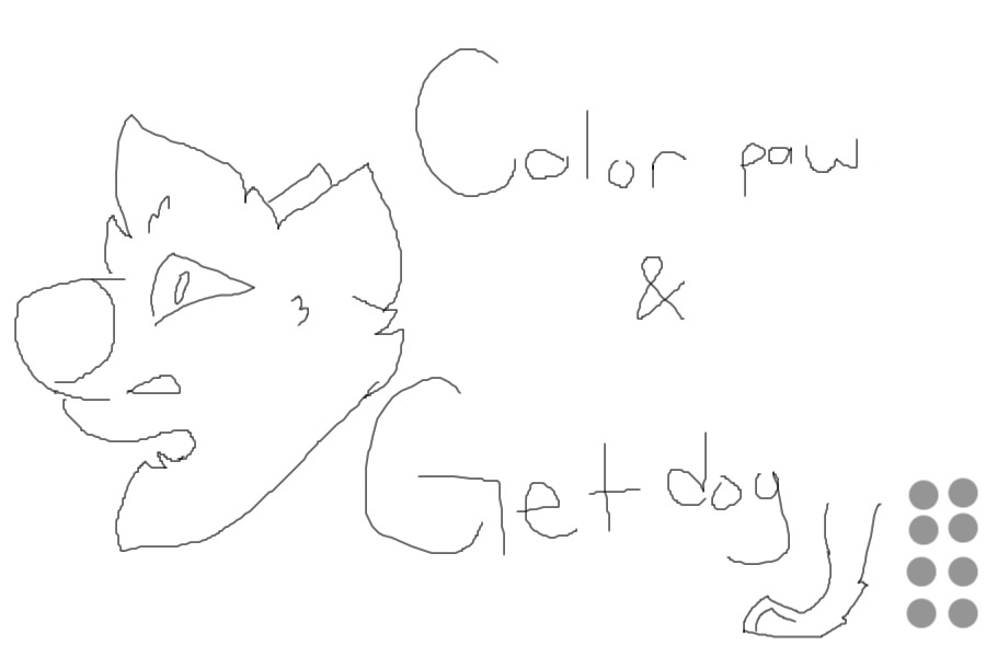 color the paw, get a dog
