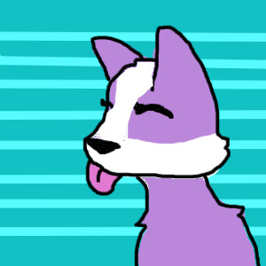 Purple dog icon