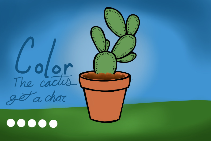color the cactus, get a character
