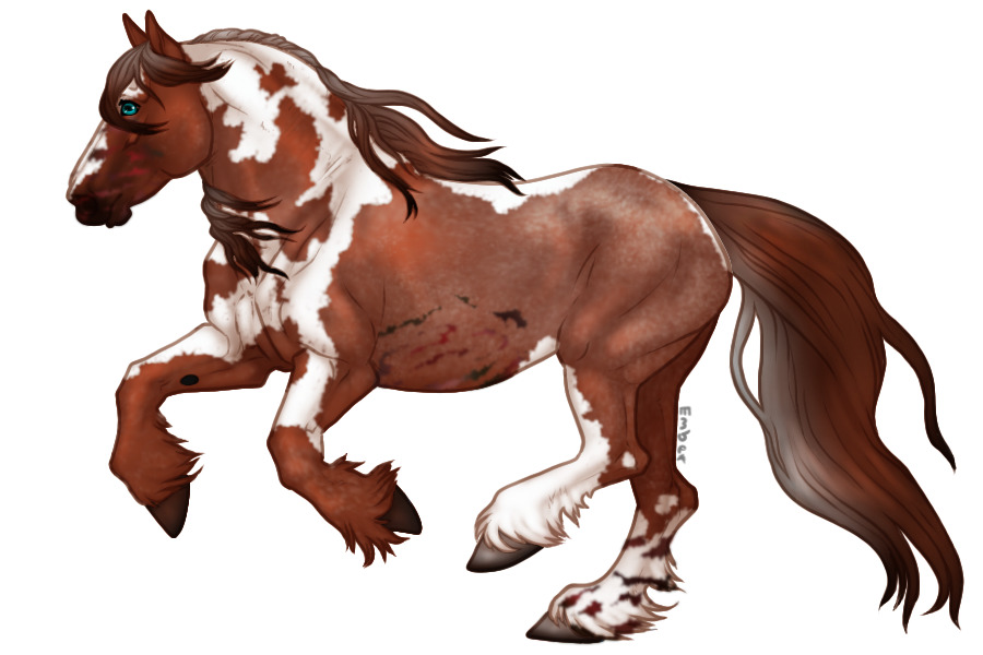 ( #126 ) red roan tobiano