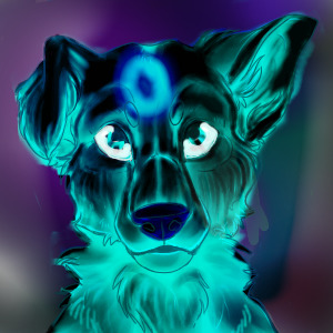 free neon wolf icon