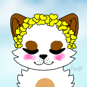 Flower crown cat