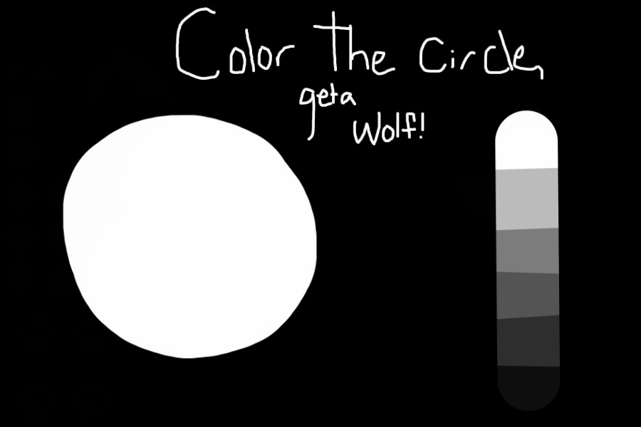 Color the circle, get a wolf!