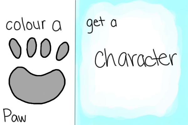 Colour A Paw, Get A Character - closed