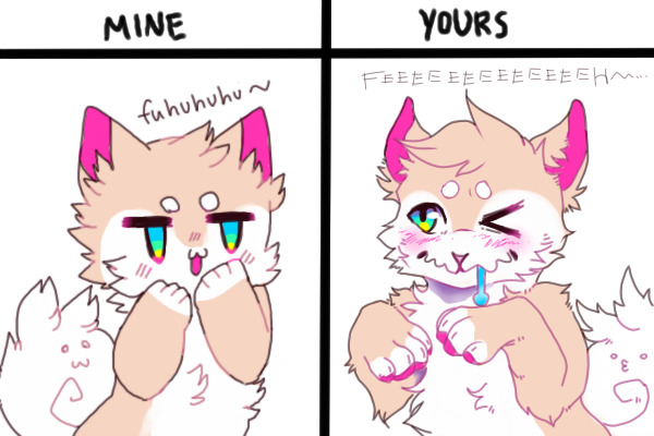 Yours, mine drawing comparison