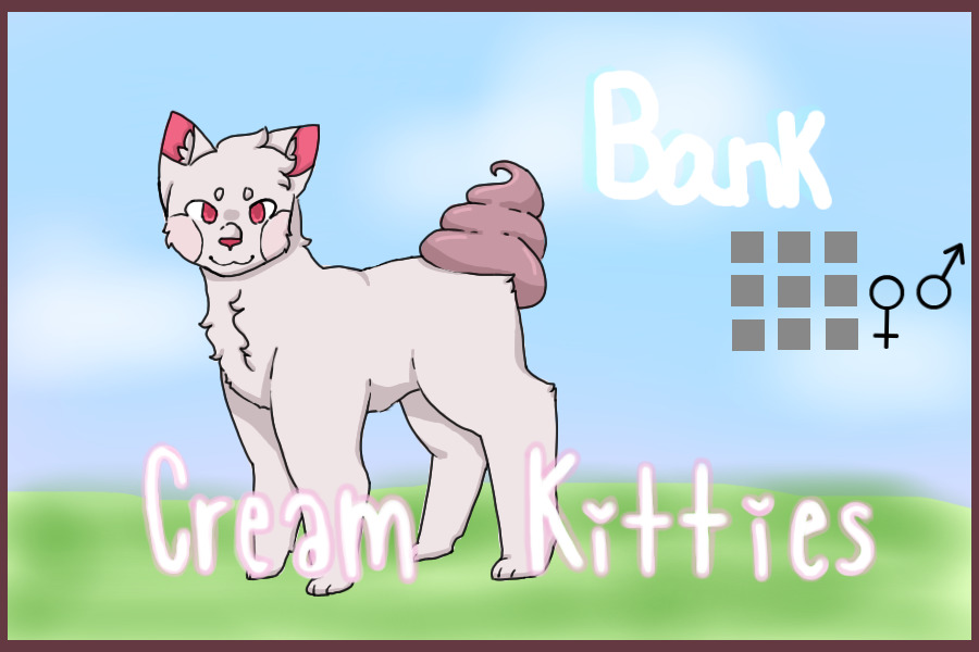 Cream Kitties Bank