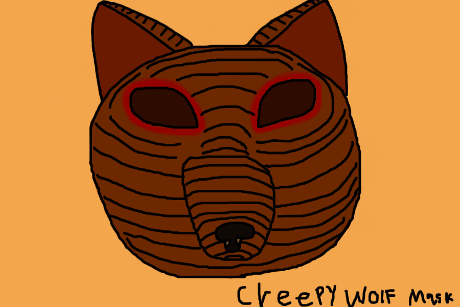 My wolf mask I did in art class one year....