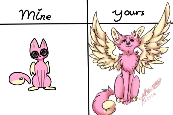 yours vs mine- angelhalodew