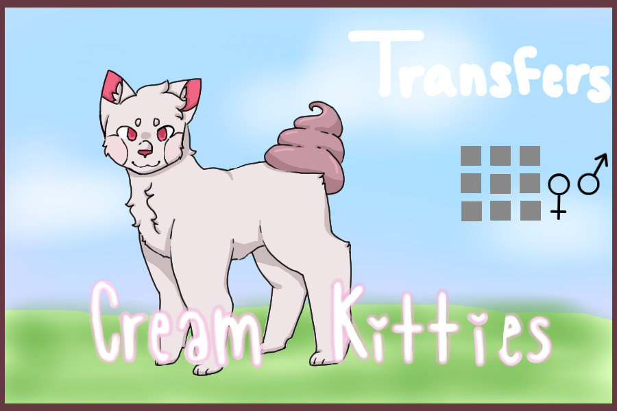 Cream Kitties Transfers