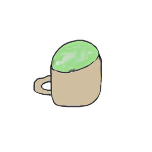 cup of matcha tea