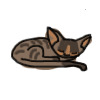 Pixel sleeping kitten icon