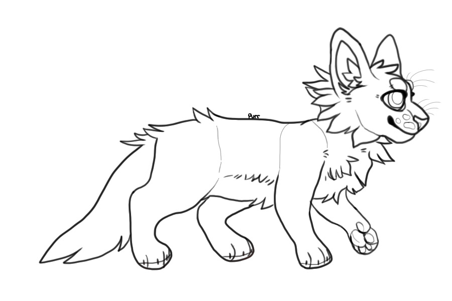 Cat Lineart Commission for Leafstorm515