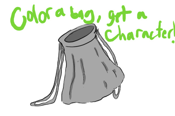Color a Bag, get a Character!