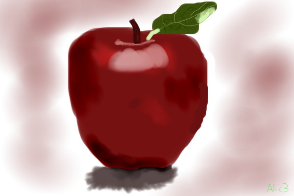 Juicy red apple