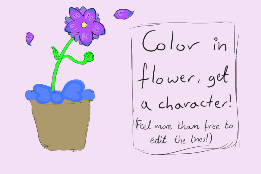 i've colored the flower please appreciate me