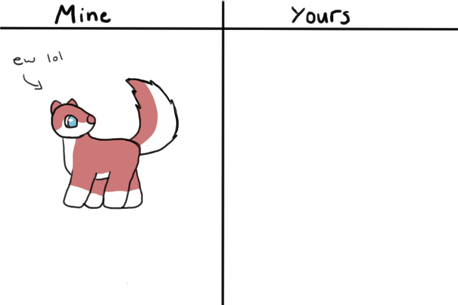 Mine v yours wolf/cat thing