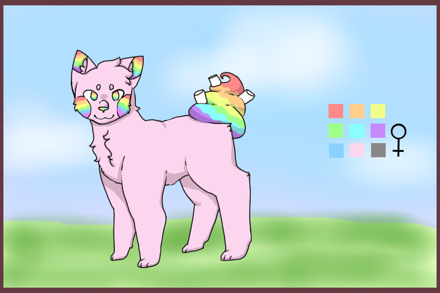 Cream Kitty #18 - Rainbow Bubblegum Froyo