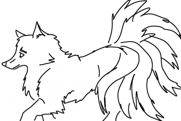 Wolf with Many Tails