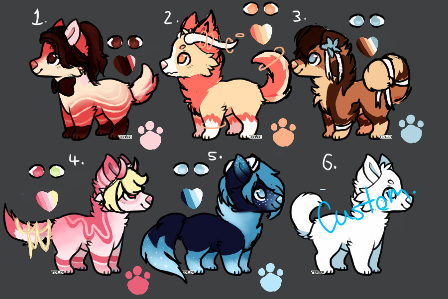 Adoptable puppers <3 (Auction) -Closed-