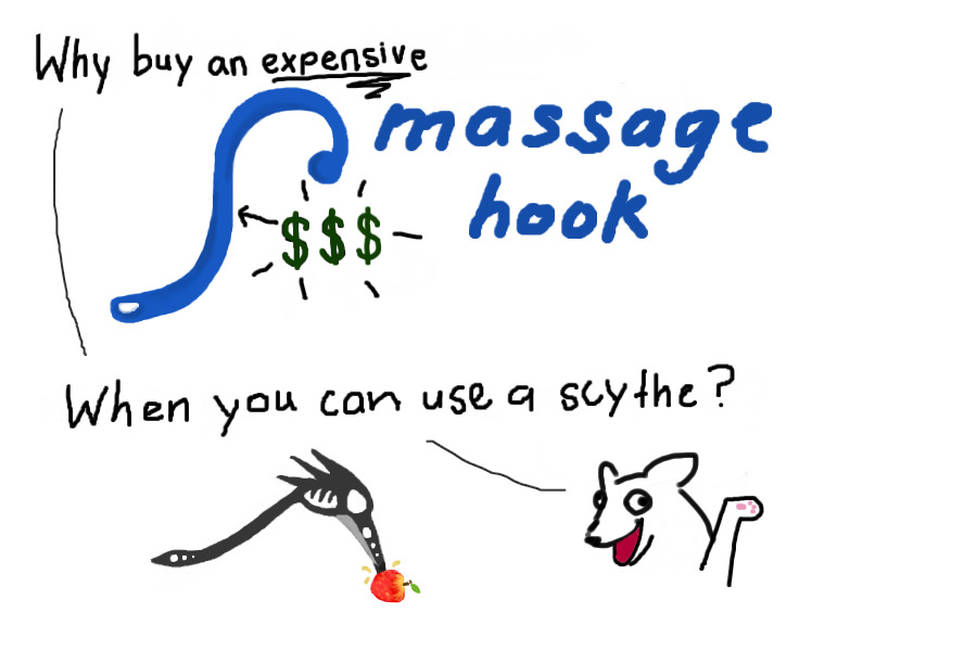 Pshhh "massage hooks"