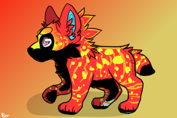 Fire hyena