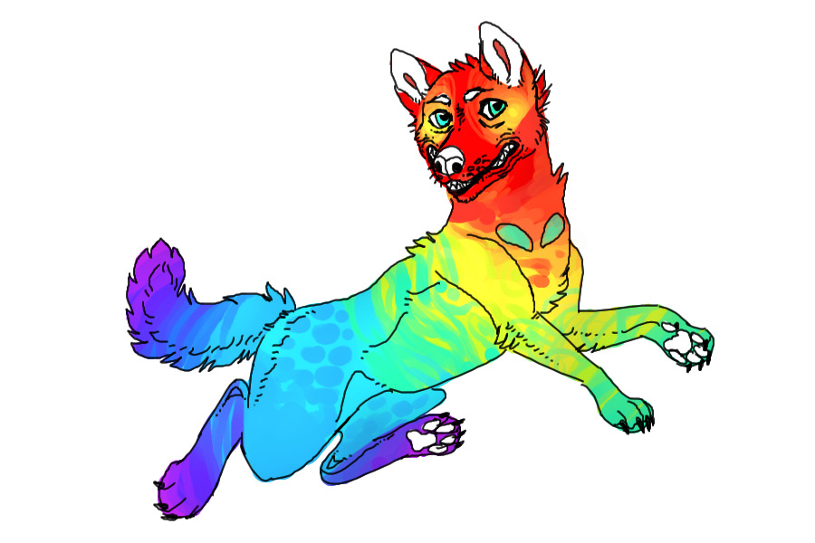 Rainbow doggo